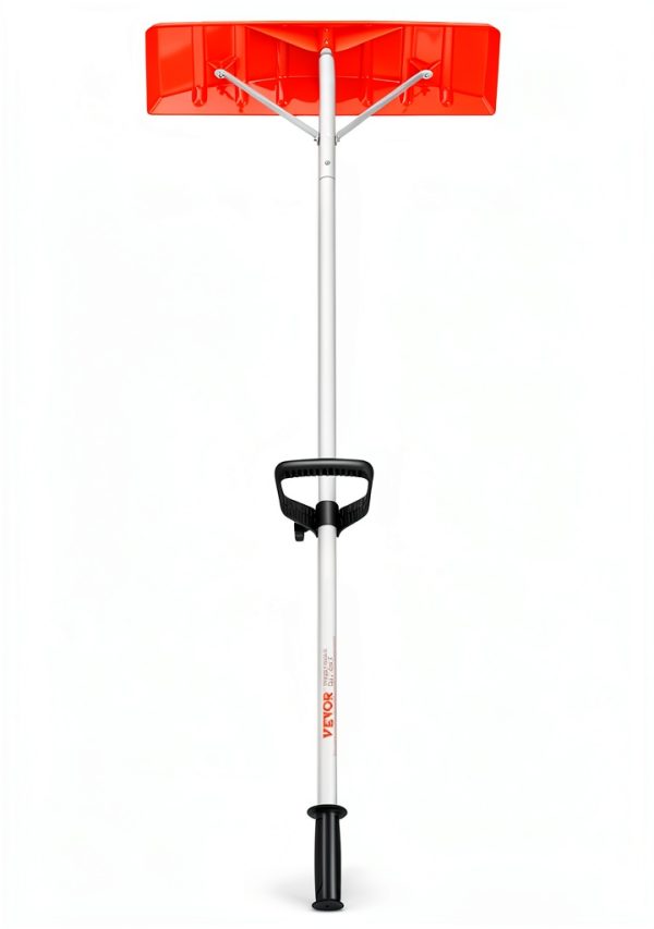 VEVOR Snow Roof Rake Plastic Blade 21ft Reach Silver-3