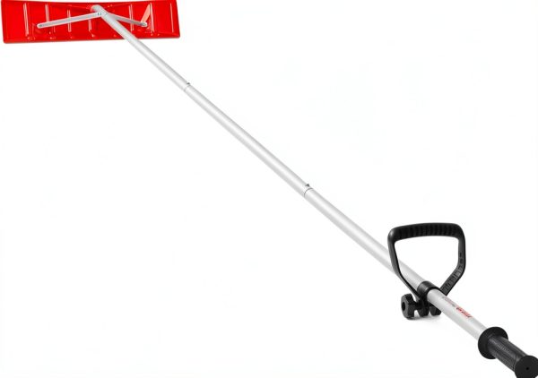 VEVOR Snow Roof Rake Plastic Blade 21ft Reach Silver-9