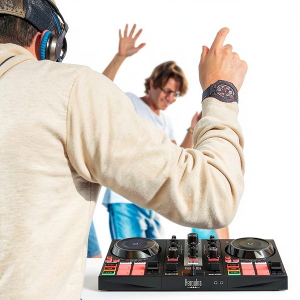 Hercules DJ Learning Kit MK2 DJ Mixer for Beginners-2