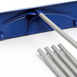 Goplus Snow Roof Rake Telescoping Handle Wide Blade Wheels-0