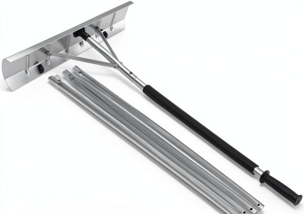 TORIBIO Snow Rake Adjustable Telescopic Handle Roof Cleaning-0
