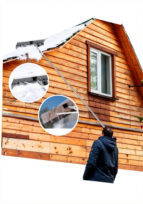 MYTOL Snow Rake Extendable Aluminum Roof Snow Removal Tool-2