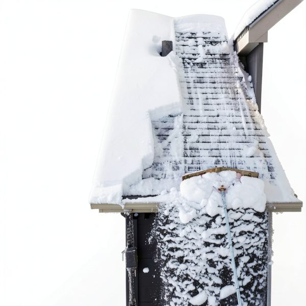 EZ Smart Snow Roof Rake 36 Inch V-Blade Extension Pole-6