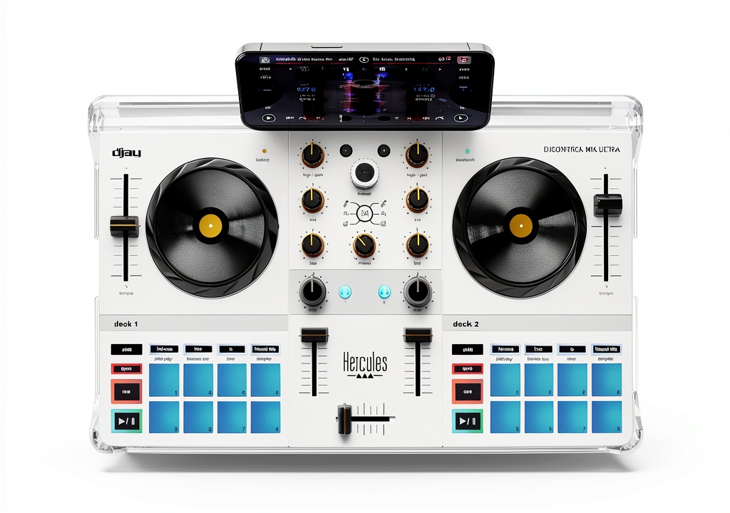 DJ Controller with protective cover