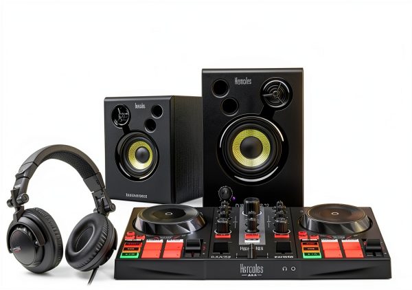 Hercules DJ Learning Kit MK2 DJ Mixer for Beginners-4