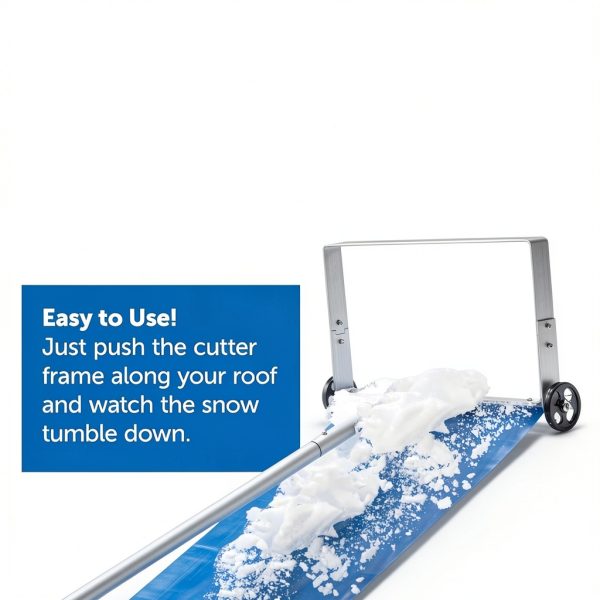 Maplefield Snow Roof Rake Aluminum Telescopic Heavy Snow-1