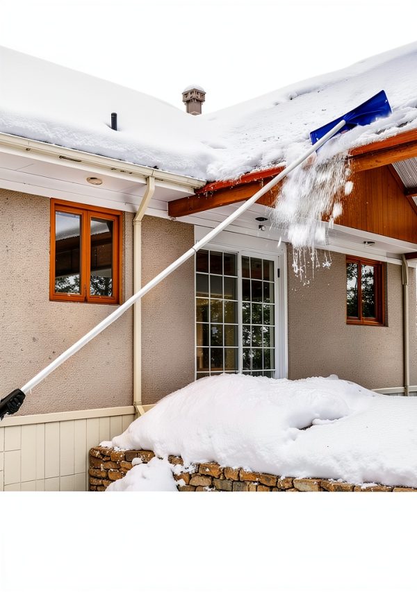 GENERIC Snow Rake Adjustable Telescoping Handle Lightweight-7