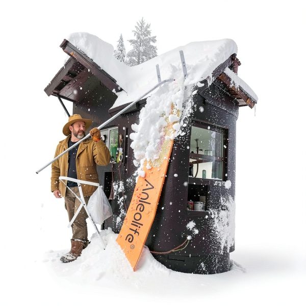 ANLEOLIFE Snow Roof Rake Aluminum ANS618 Safe Ground Use-5
