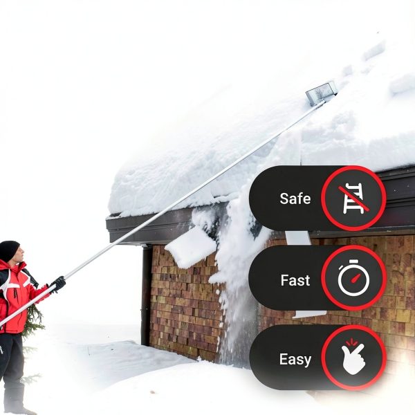 PolarMade Roof Rake Aluminum Large Head Telescopic Handle-6