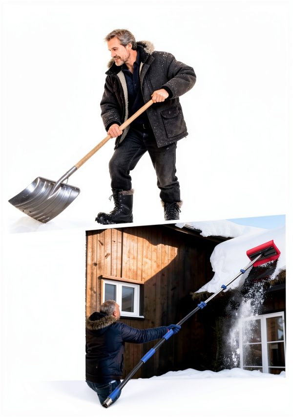 Juecity Roof Snow Rake 20FT Telescoping Aluminum-1