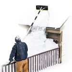 GYMAX Extendable Aluminum Snow Roof Rake Foldable-0