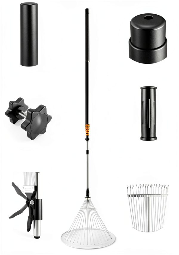 Fixm Roof Rake Adjustable Width Aluminum Safe Operation-5