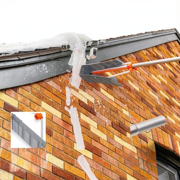 EZ Smart Snow Roof Rake 36 Inch V-Blade Extension Pole-2