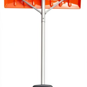 VEVOR Snow Roof Rake Plastic Blade 21ft Reach Silver-0