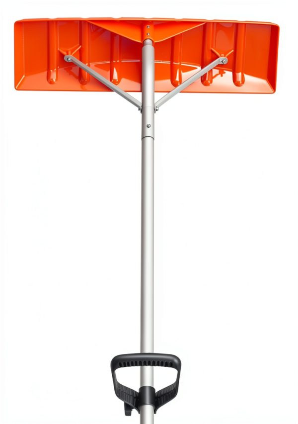 VEVOR Snow Roof Rake Plastic Blade 21ft Reach Silver-0