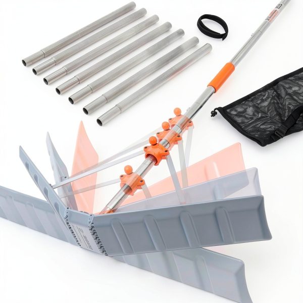 EZ Smart Snow Roof Rake 36 Inch V-Blade Extension Pole-8