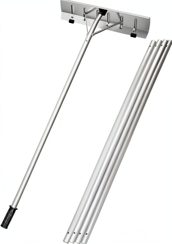GnL Recsports Roof Rake Aluminum Adjustable Snow Removal-0