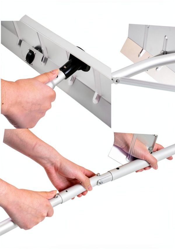 FAITIO Roof Snow Rake Telescoping Aluminum Ground Level Use-7