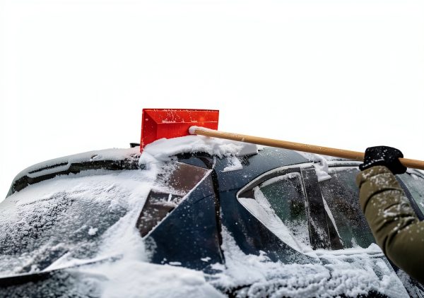 Snow Rake 18 inches Nylon Headed Broom Yard Tool-5