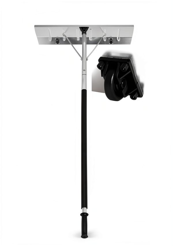 TORIBIO Snow Rake Adjustable Telescopic Handle Roof Cleaning-3