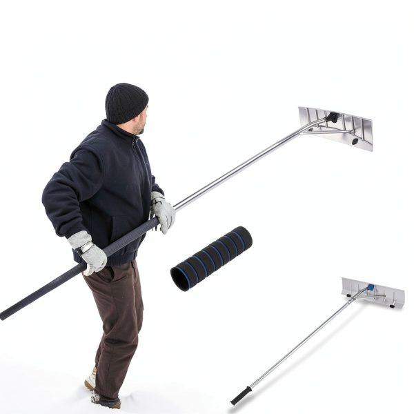 Snow Rake with Wheels CHANGE MOORE Aluminum Roof Removal-5