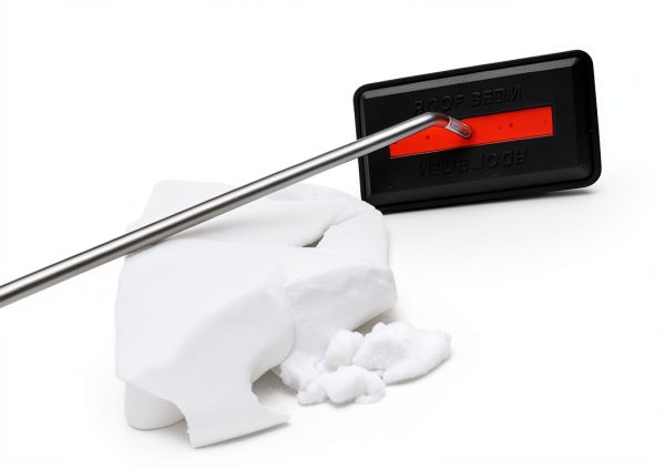 SNOBRUM Snow Rake Black Lightweight Plastic Bristle-2