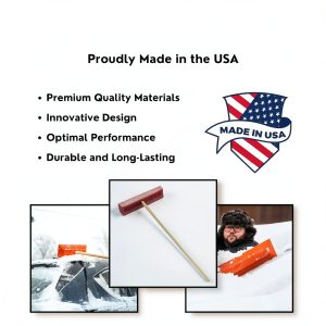 Snow Rake 18 inches Nylon Headed Broom Yard Tool-0