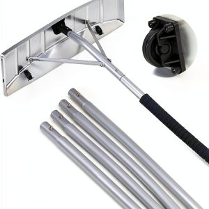 Snow Rake with Wheels CHANGE MOORE Aluminum Roof Removal-0