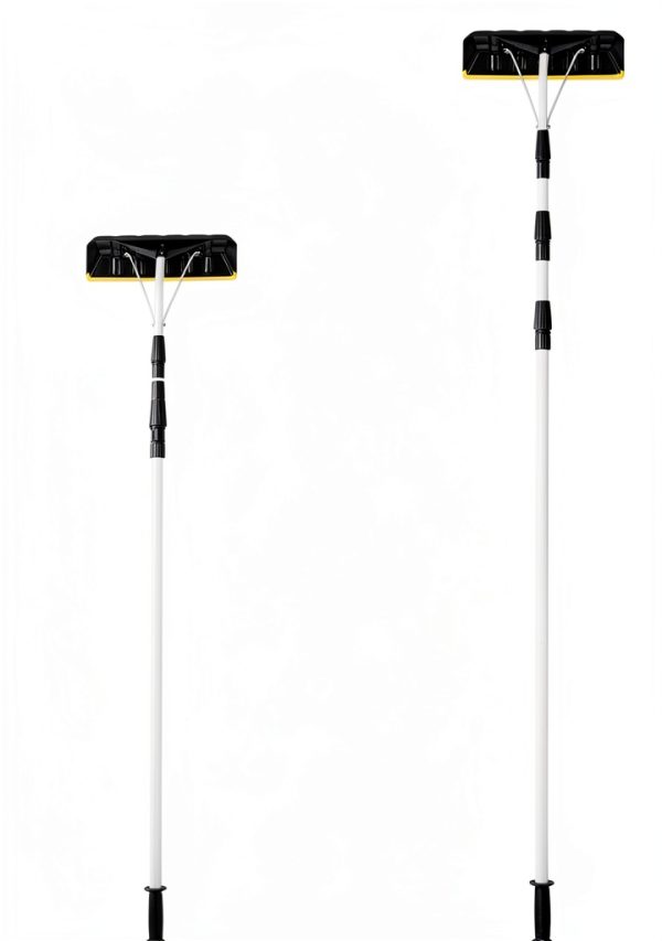 GYMAX Extendable Aluminum Snow Roof Rake Foldable-6
