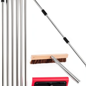 Pronior Leaf Roof Brush Snow Rake Adjustable 21ft Stainless-0