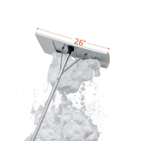 TORIBIO Snow Rake Adjustable Telescopic Handle Roof Cleaning-1