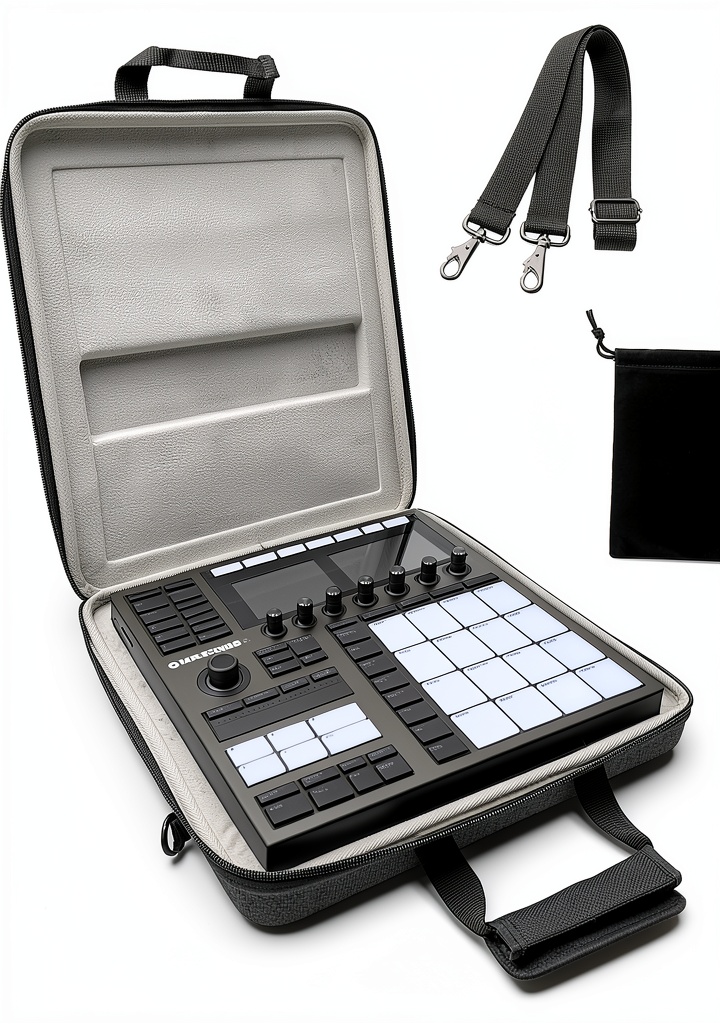 Musiin hard case for Maschine MK3 on a stage setup