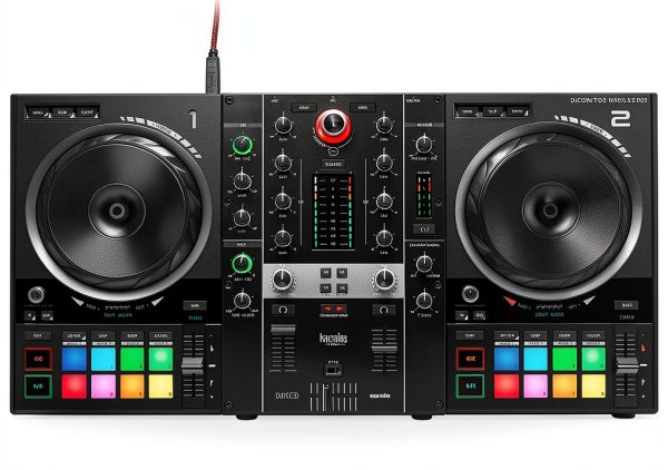 Hercules DJControl Inpulse 500 2-Deck USB DJ Controller with RGB Pads-0
