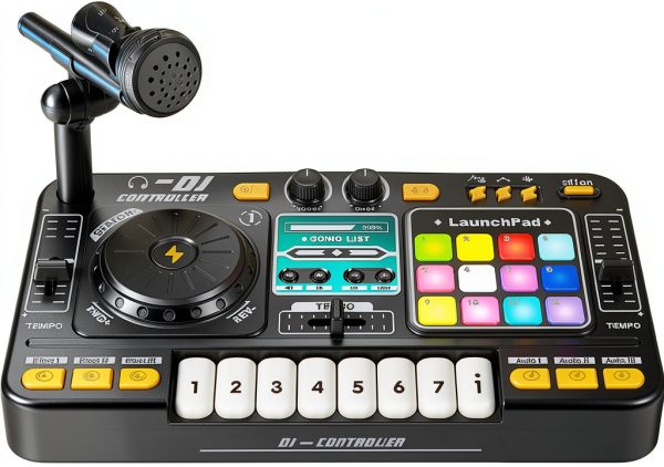 Kids DJ Controller Black Bluetooth Mixers by Pavo-0