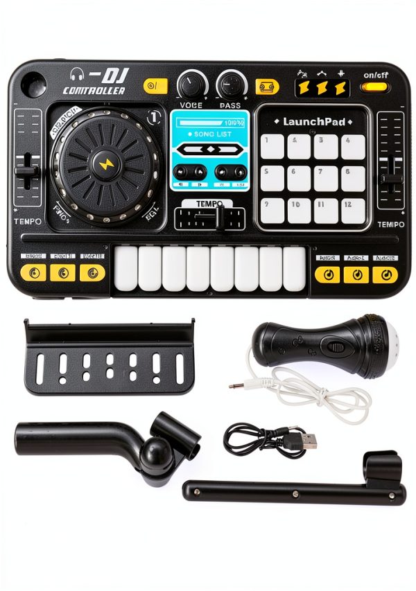 Kids DJ Controller Black Bluetooth Mixers by Pavo-7