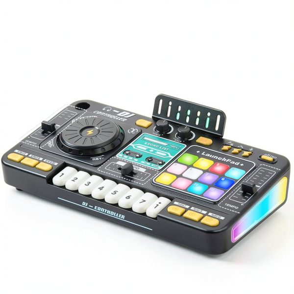 Kids DJ Controller Black Bluetooth Mixers by Pavo-4