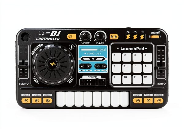 Kids DJ Controller Black Bluetooth Mixers by Pavo-6