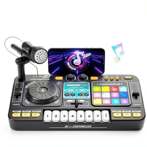 Kids DJ Controller Black Bluetooth Mixers by Pavo-1