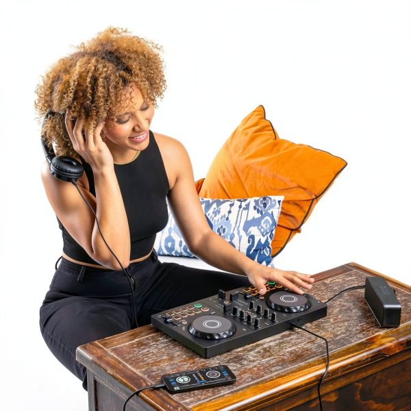 Pioneer DDJ-FLX2 DJ Controller Bundle with Laptop Stand and Case-7