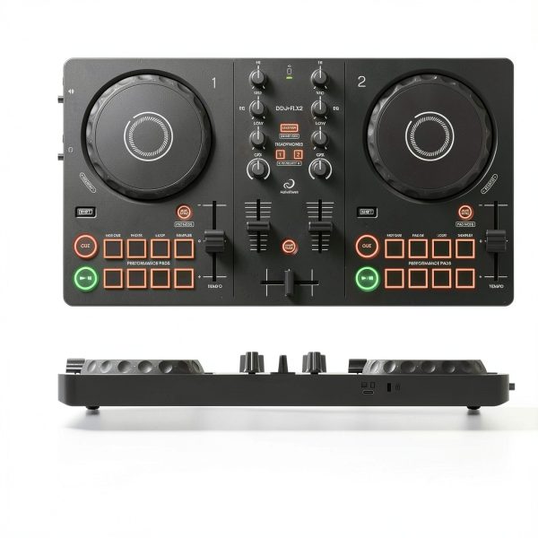 Pioneer DDJ-FLX2 DJ Controller Bundle with Laptop Stand and Case-6