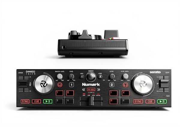 DJ Controller Serato Lite Portable Two Channel USB Mixer for DJs-4
