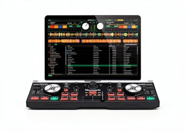 DJ Controller Serato Lite Portable Two Channel USB Mixer for DJs-5