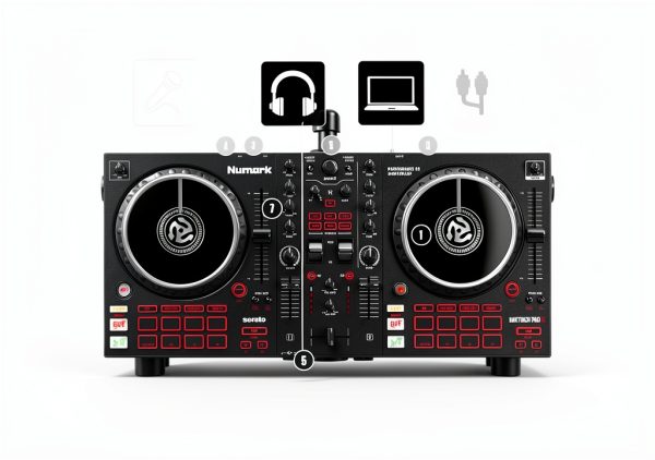 Numark DJ Controller 2-Deck Serato Lite with 6" Touch Jog Wheels-1