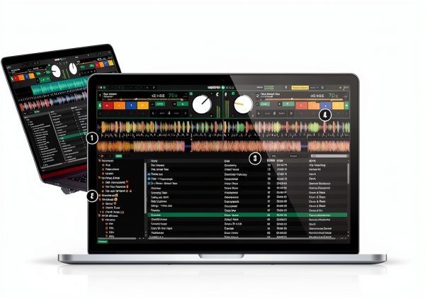 Numark DJ Controller 2-Deck Serato Lite with 6" Touch Jog Wheels-3