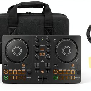 Pioneer DDJ-FLX2 DJ Controller Bundle with Laptop Stand and Case-0
