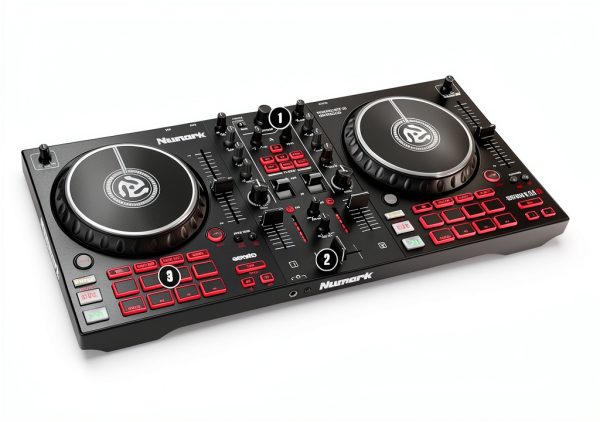 Numark DJ Controller 2-Deck Serato Lite with 6" Touch Jog Wheels-4