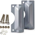 Latch Guard Plate Cover AOZULIJI Steel Door Guard 3x7 Inch Gray-0
