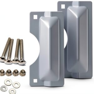 Latch Guard Plate Cover AOZULIJI Steel Door Guard 3x7 Inch Gray-0
