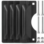 Door Latch Guard Plate Acrylux7 4 Pack Carbon Steel Gray 3x7in-0